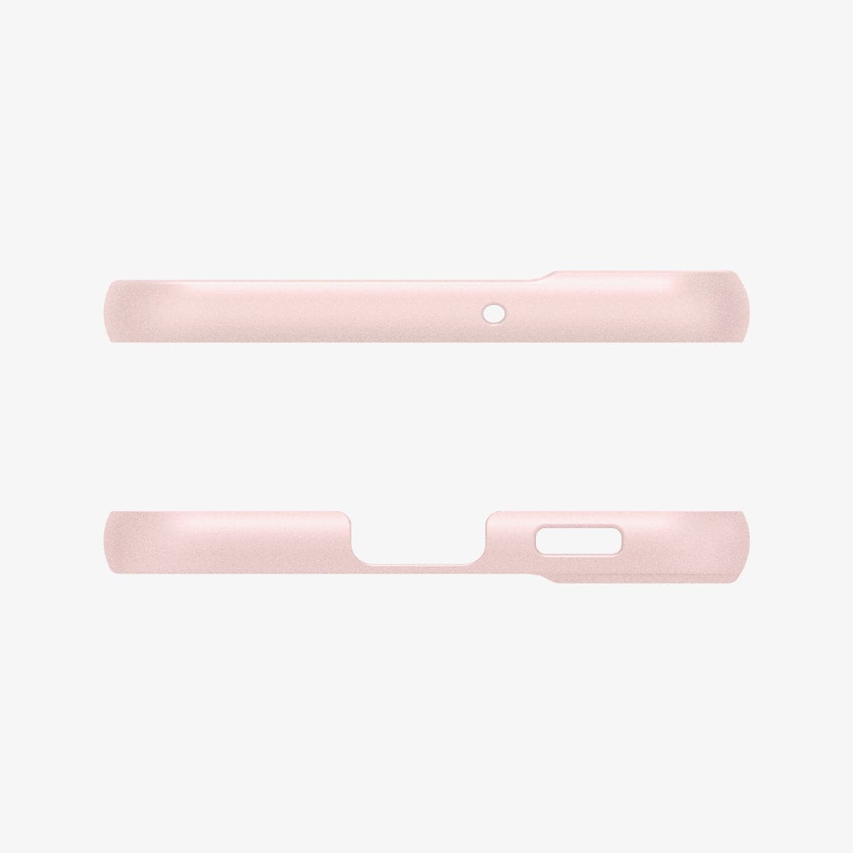 ACS04389 - Galaxy S22 5G Case AirSkin in misty pink showing the top and bottom with precise cutouts