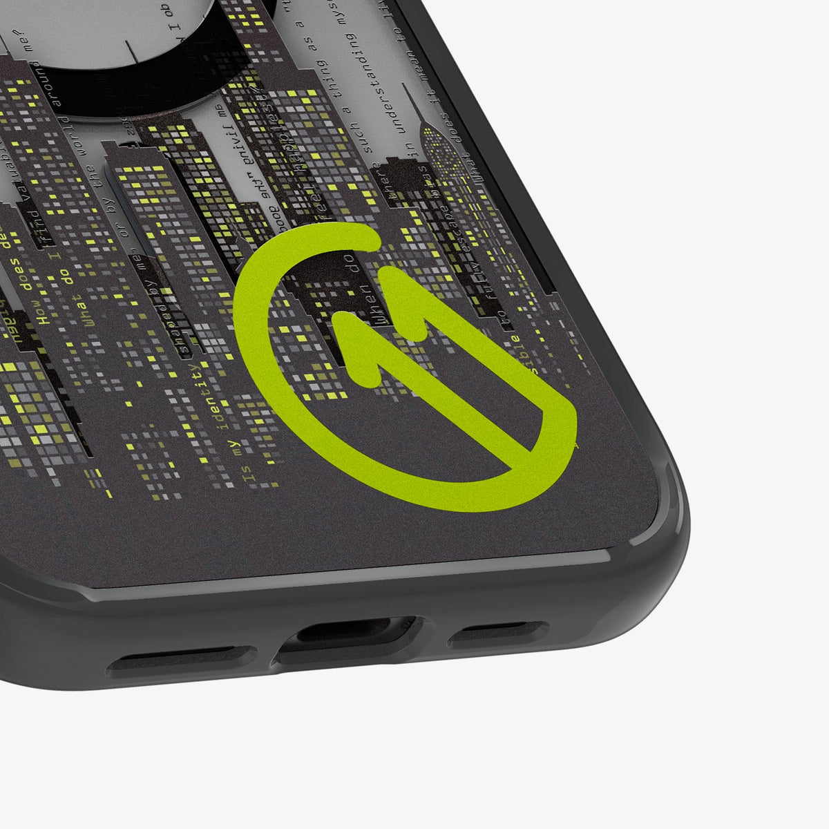 ACS09378 - iPhone 16 Pro Case c11 Series Flâneur Edition (MagFit) showing the partial back and bottom zoomed in