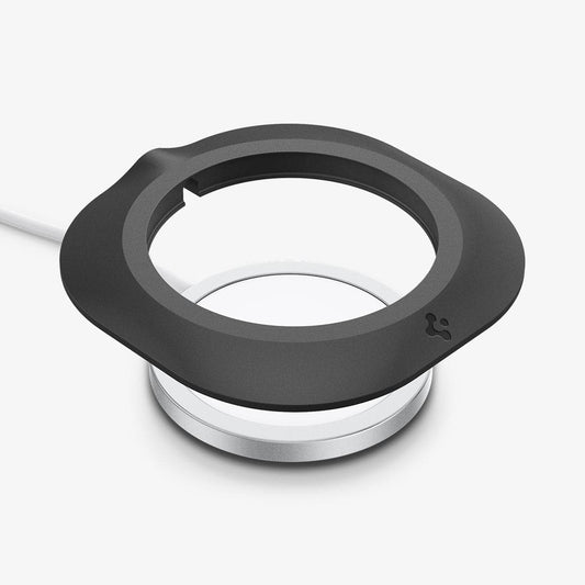 AMP03708 - MagFit in black showing the station hovering above the magsafe charger