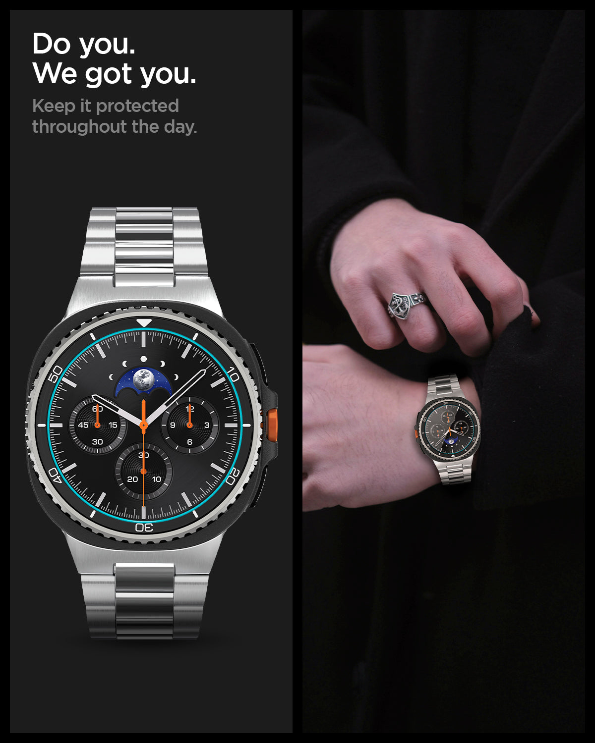 AGL09877 - Galaxy Watch 8 46mm GLAS.tR EZ Fit do you. we got you. keep it protected throughout the day.