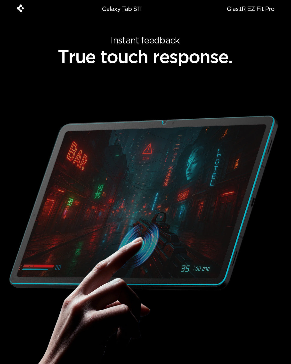 AGL10198 - Galaxy Tab S11 EZ FIT GLAS.tR showing instant feedback. true touch response
