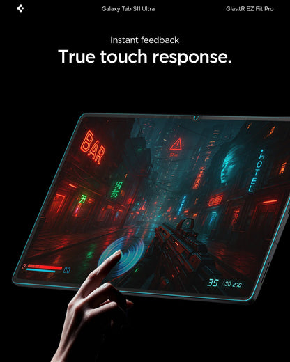 AGL10200 - Galaxy Tab S11 Ultra EZ FIT GLAS.tR showing instant feedback. true touch response