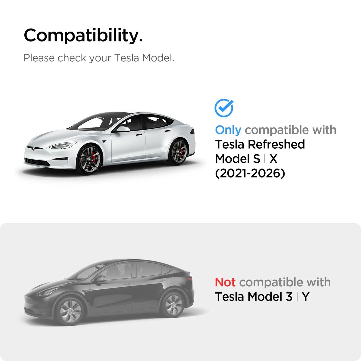 AGL02810 - Tesla Model S / X Screen Protector EZ FIT GLAS.tR Anti-Glare only compatible with tesla refreshed model S, X (2021-2026). Not compatible with tesla model 3,Y
