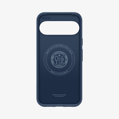 ACS09710 - Pixel 10 Pixel 10 Pro in midnight blue showing the inside of case