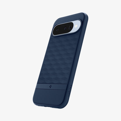 ACS09710 - Pixel 10 Pixel 10 Pro in midnight blue showing the back and side