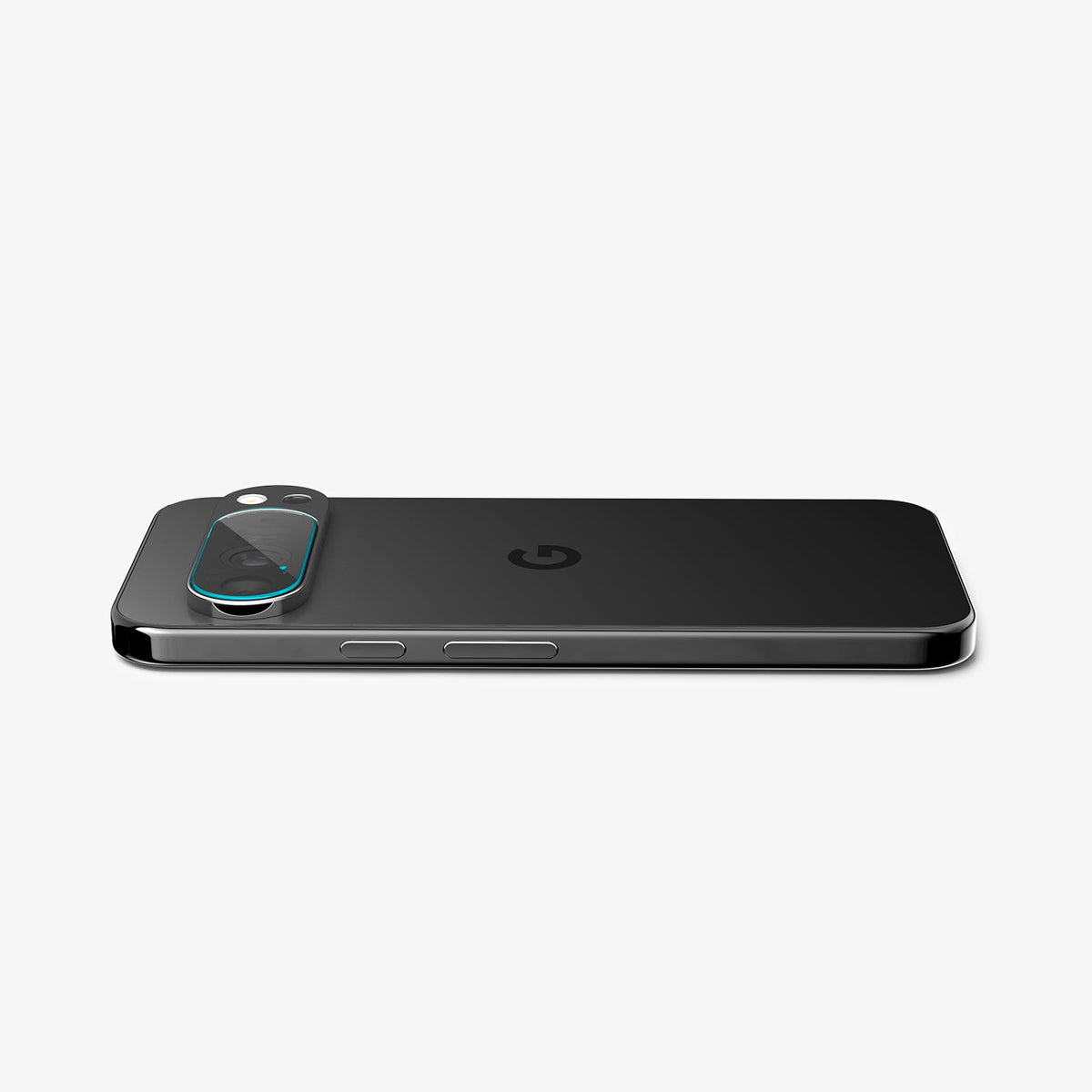 AGL09663 - Pixel 10 Pro XL Optik EZ Fit Lens Protector showing the back, partial side with lens protector installed