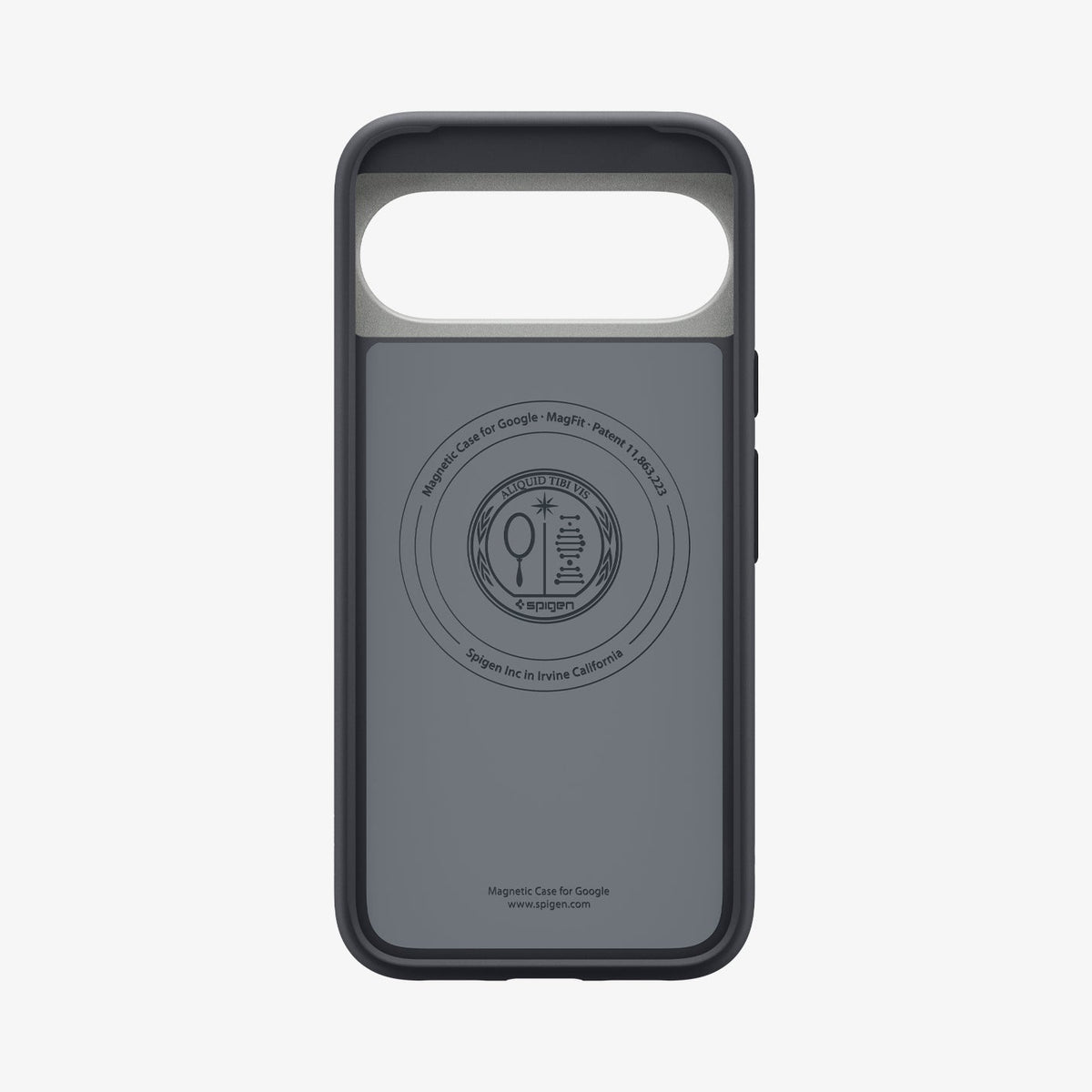 ACS09736 - Pixel 10 Pro XL Case Nano Pop (MagFit) in black sesame showing the inside of case