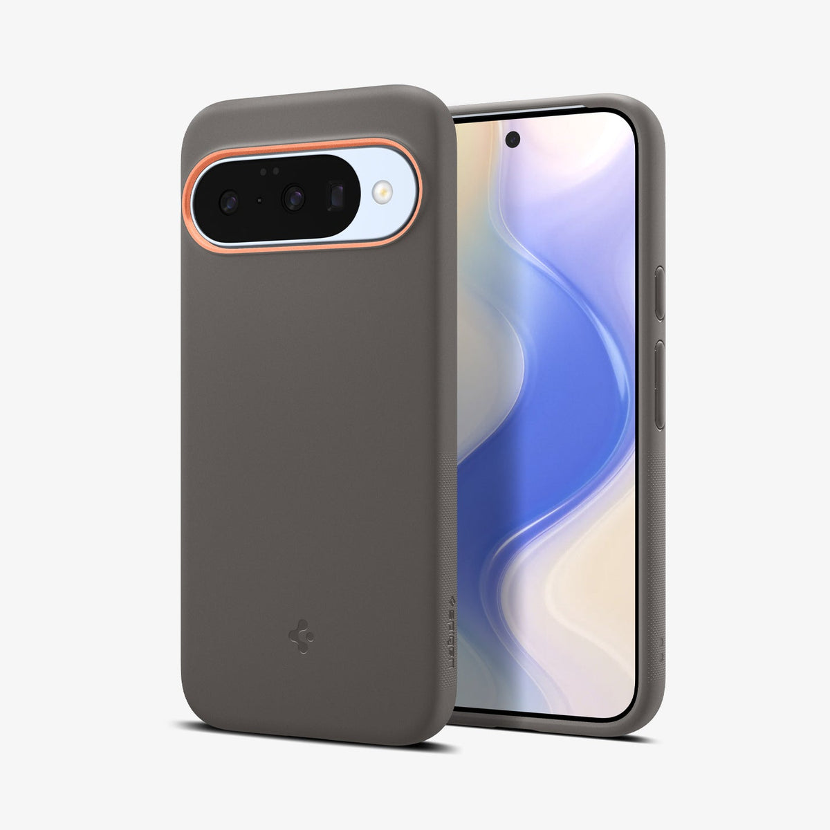 ACS09712 - Pixel 10 Pixel 10 Pro Case Nano Pop (MagFit) in Papaya Gray showing the back and front