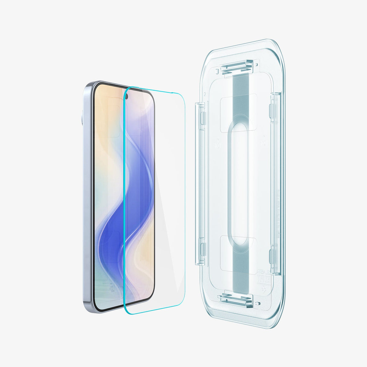 AGL08445 - Pixel 10 Pro XL GLAS.tR EZ Fit Screen Protector showing the device, screen protector and ez fit tray