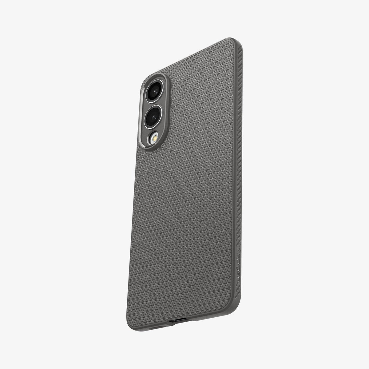 ACS09421 - Galaxy S25 Edge Case Liquid Air in Marble Gray showing the back, partial side and bottom