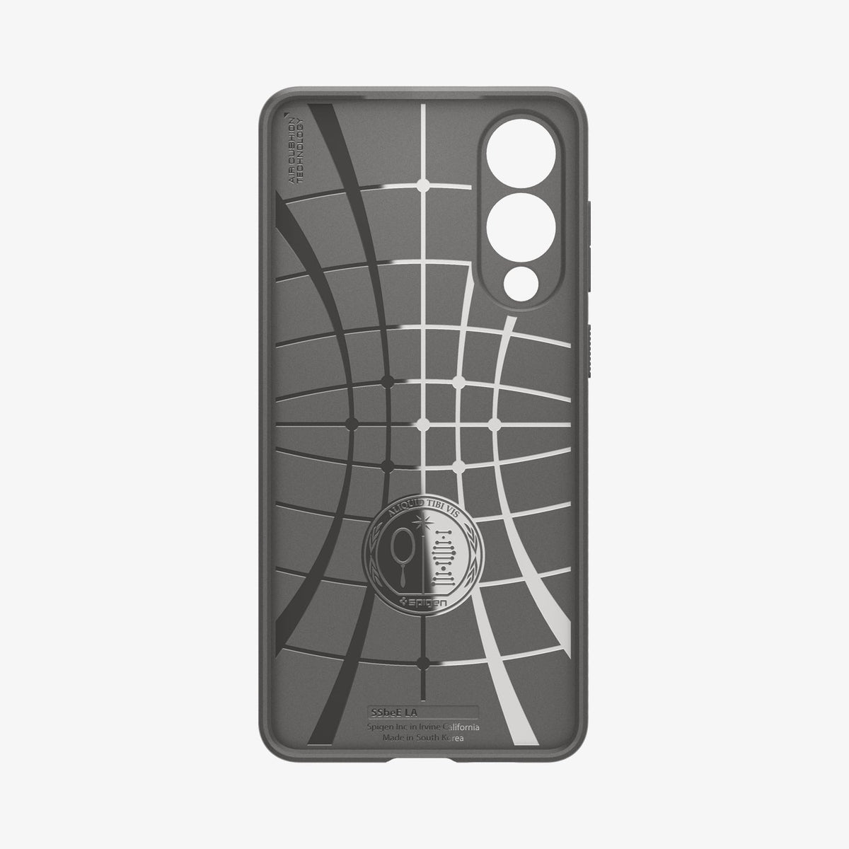 ACS09421 - Galaxy S25 Edge Case Liquid Air in Marble Gray showing the inner