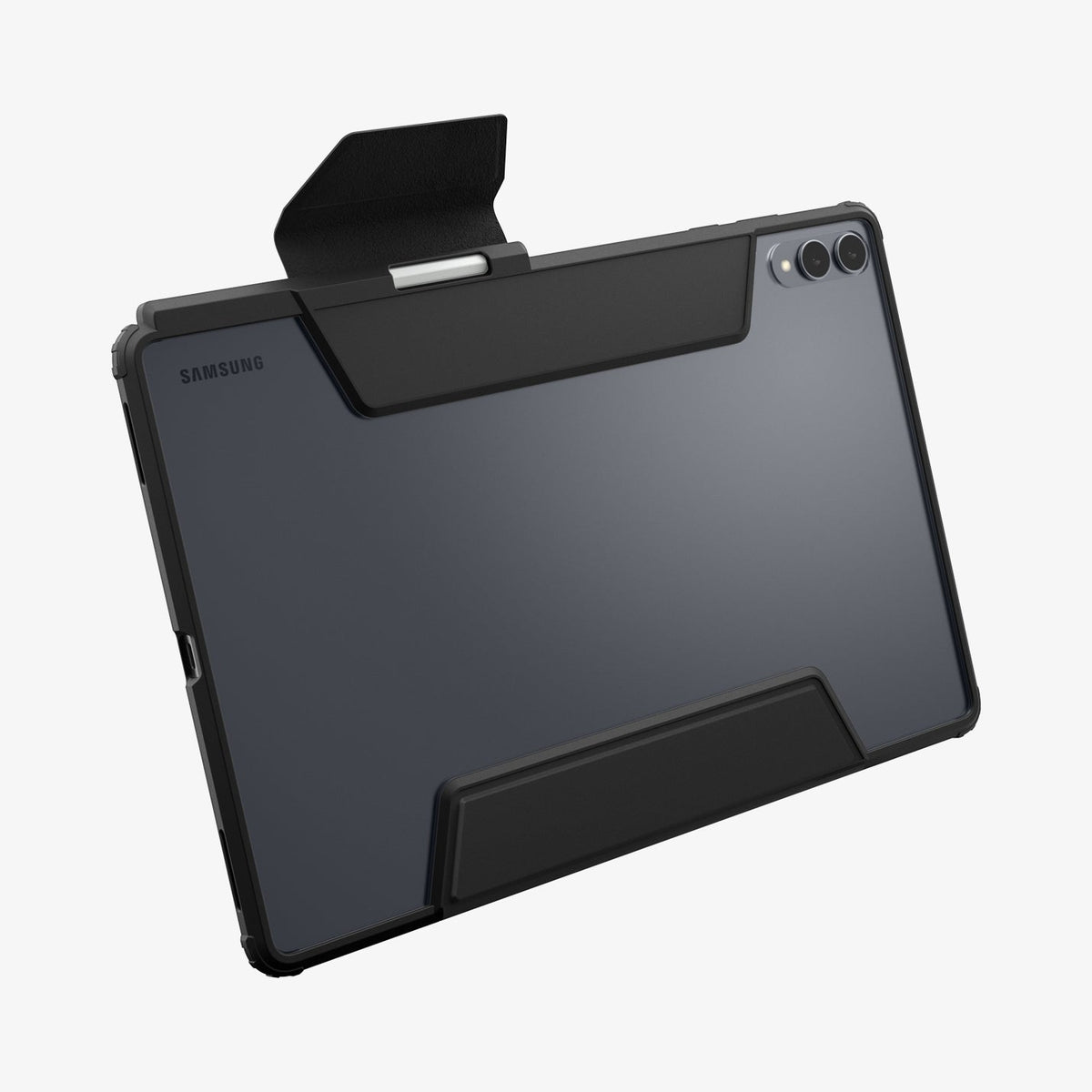 ACS10219 - Galaxy Tab S11 Ultra Series Ultra Hybrid Pro in Black showing back with handle open