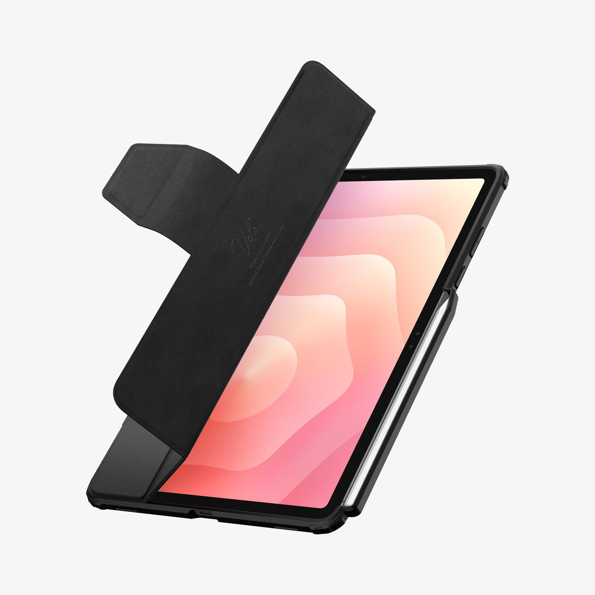 ACS10212 - Galaxy Tab S11 Series Ultra Hybrid Pro in Black showing the front with cover slightly open