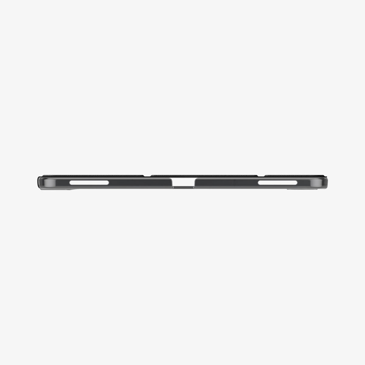 ACS11821 - Galaxy Tab S12 Ultra Liquid Air Folio showing the edge of a tablet case with speaker openings and a centered port cutout.
