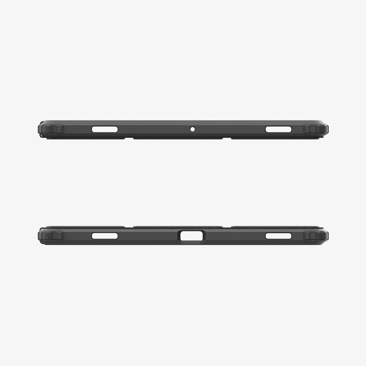 ACS09498 - Galaxy Tab S10 FE Case Ultra Hybrid Pro in Black showing the top and bottom