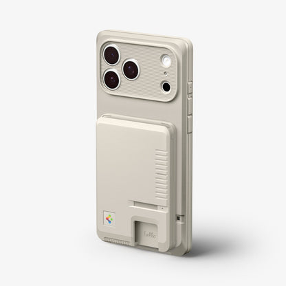 AFA10949 - Classic LS Card Holder (Mag Fit) in Stone showing the side