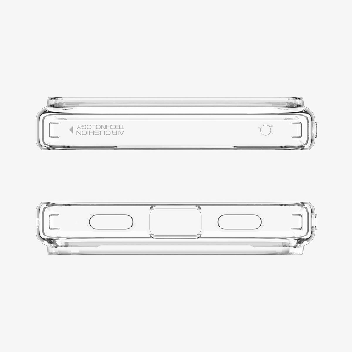 ACS11430 - Pixel 11 Pro Ultra Hybrid Crystal Clear top and bottom views highlight precise cutouts, speaker openings, charging port access, and a clean fit.