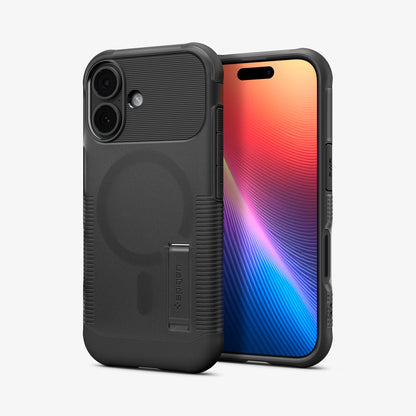 ACS09689 - iPhone 17 Slim Armor (MagFit) in Frost Black showing the back, partial front and sides