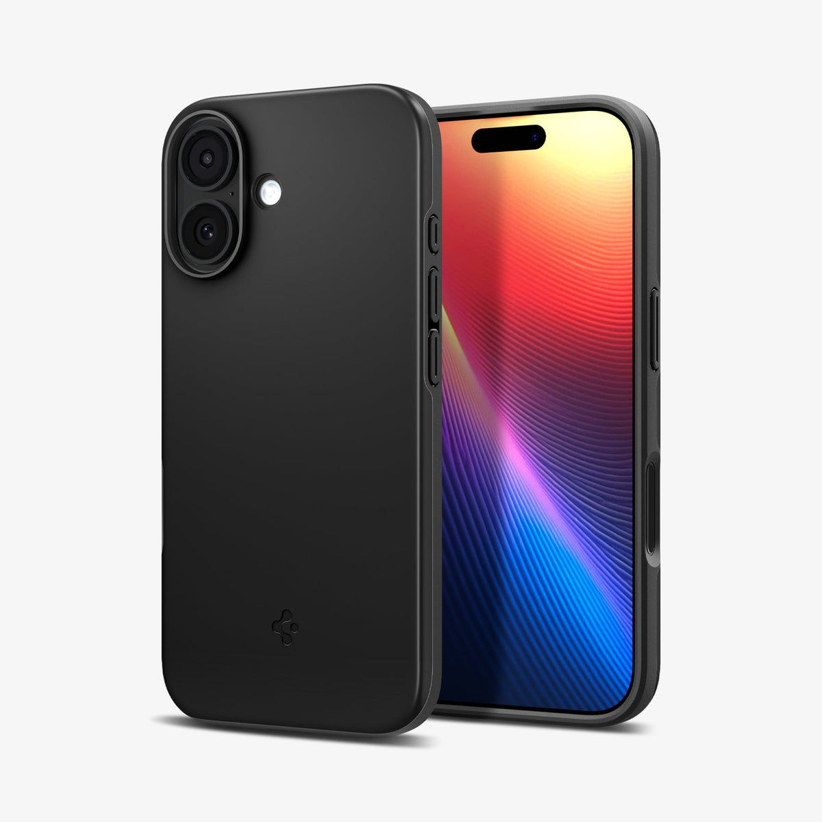 ACS09969 - iPhone 17 Thin Fit (MagFit) in Black showing the back, partial front and sides