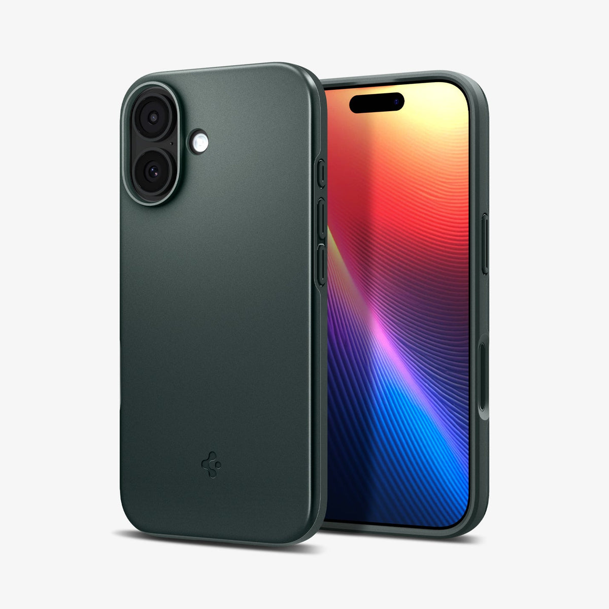 ACS09970 - iPhone 17 Thin Fit (MagFit) in Abyss Green showing the back, partial front and sides