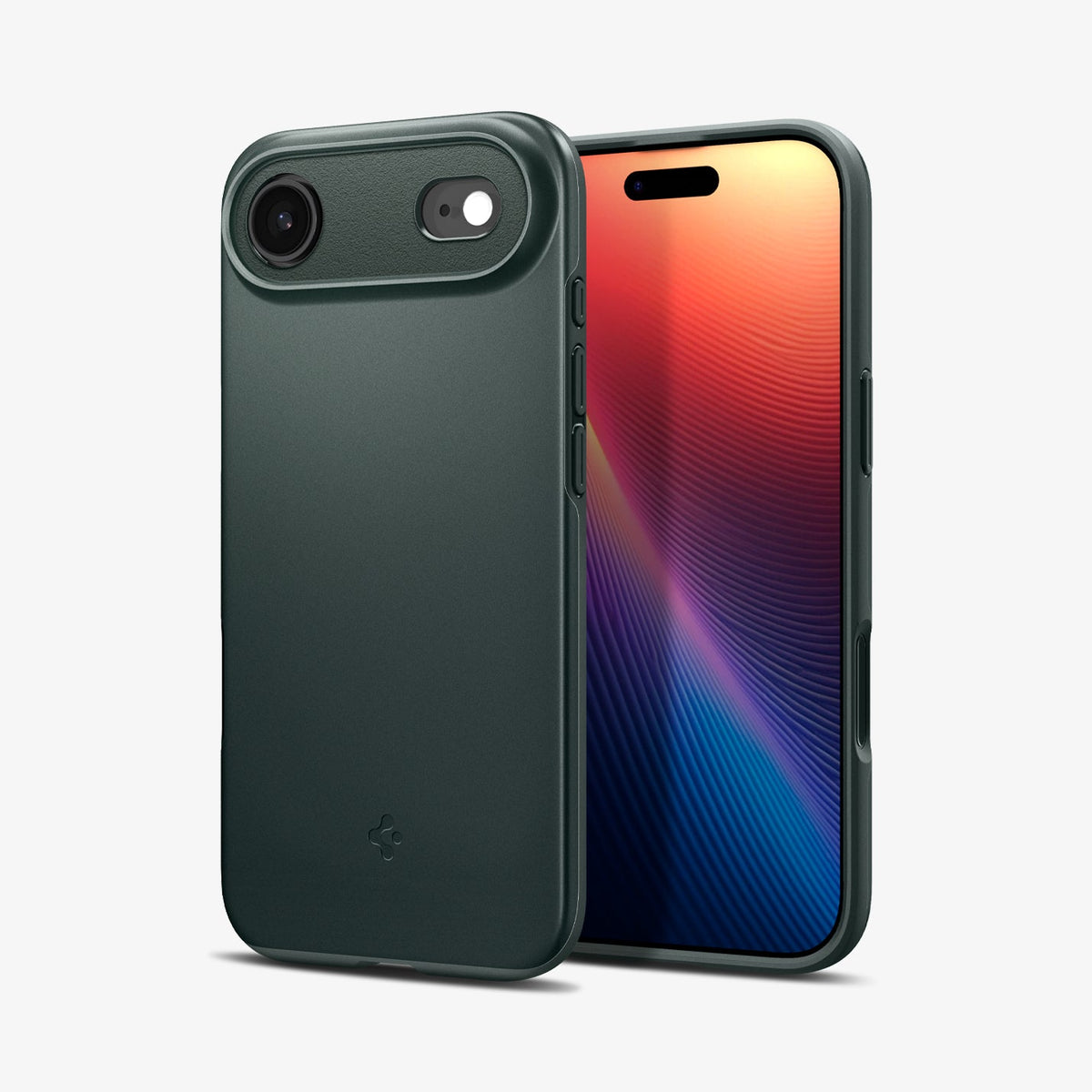 ACS09917 - iPhone 17 Air Thin Fit (MagFit) in Abyss Green showing the back, partial front and sides