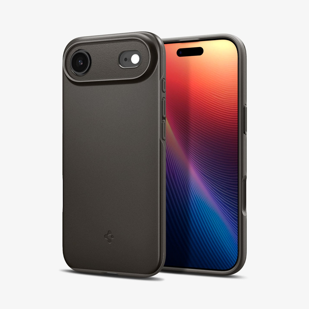 ACS09918 - iPhone 17 Air Thin Fit (MagFit) in Gunmetal showing the back, partial front and sides