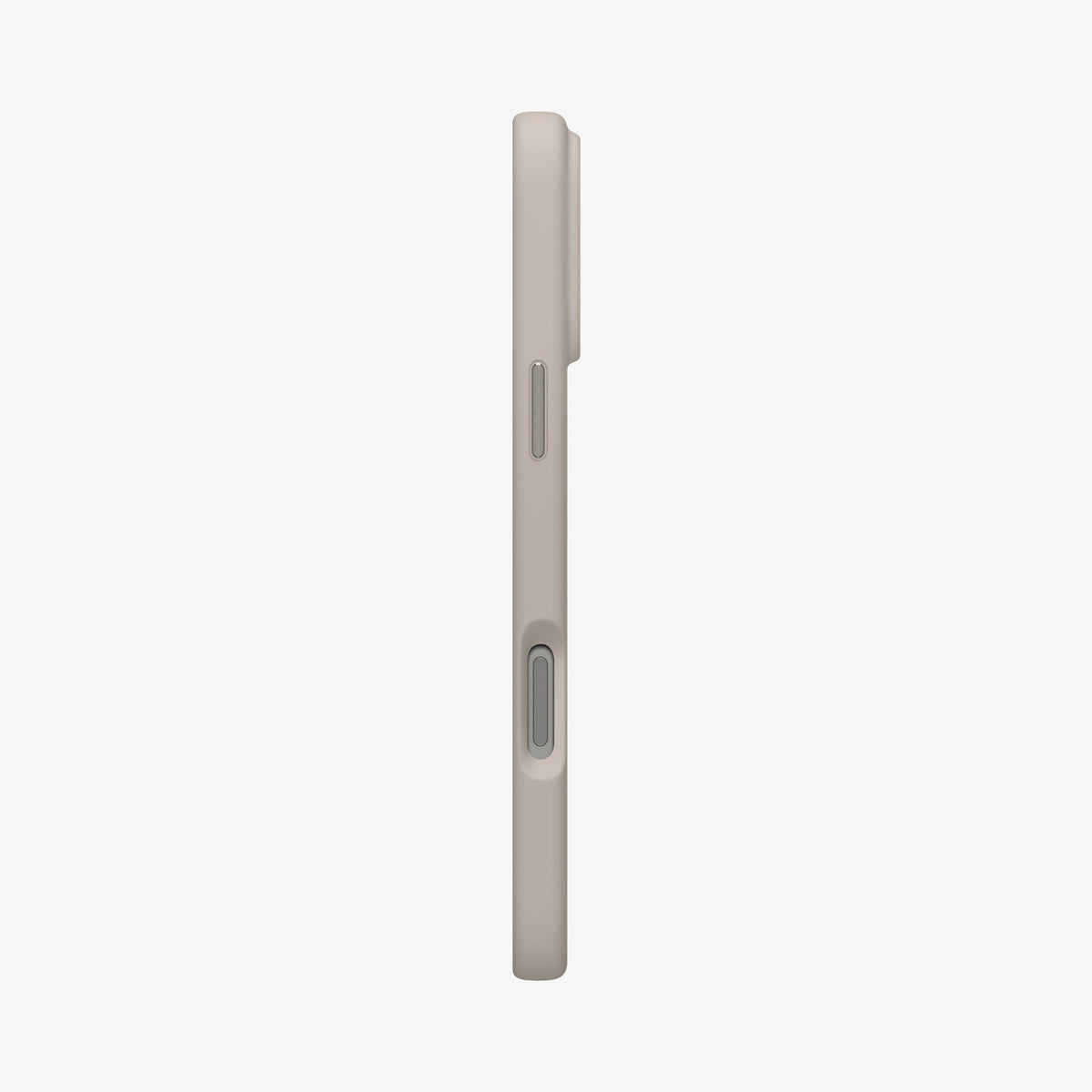 ACS09957 - iPhone 17 Pro Silicone Fit (MagFit) Case in stone showing the side