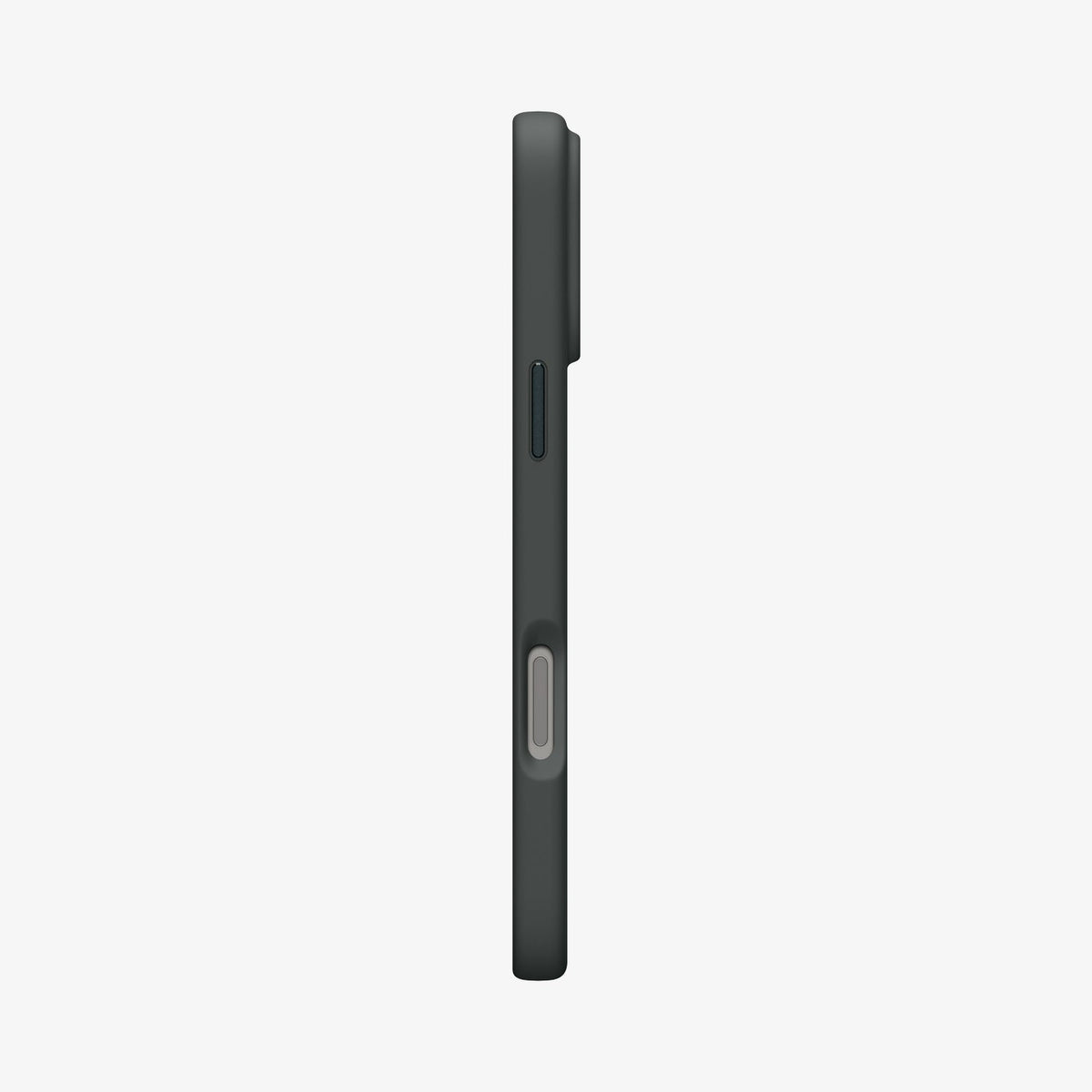 ACS09956 - iPhone 17 Pro Silicone Fit (MagFit) Case in green showing the side