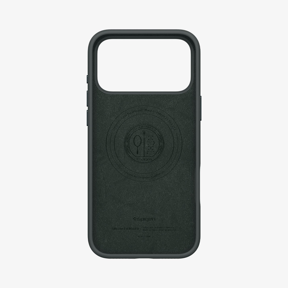ACS09903 - iPhone 17 Pro Max Silicone Fit (MagFit) Case in green showing the inside of case