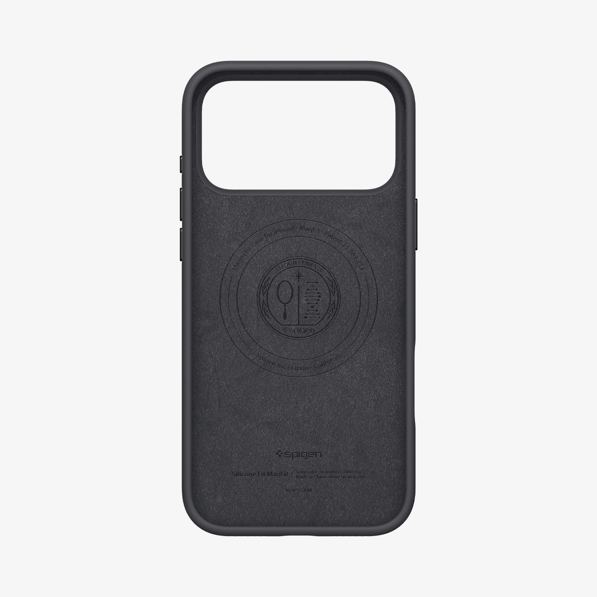 ACS09955 - iPhone 17 Pro Silicone Fit (MagFit) Case in black showing the inside of case