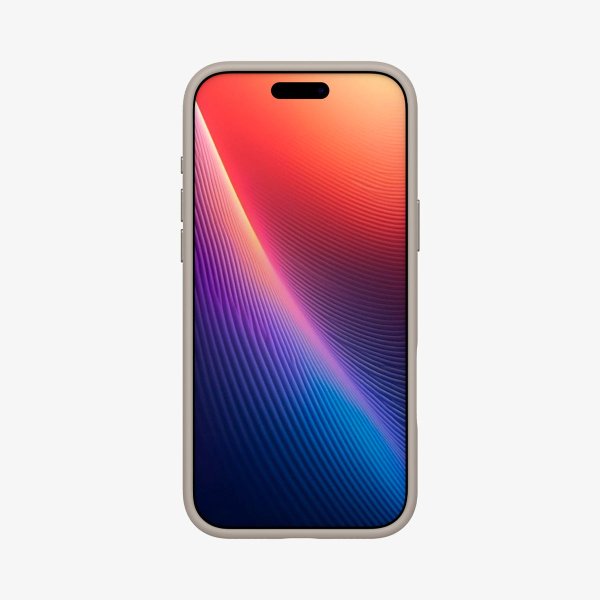 ACS09957 - iPhone 17 Pro Silicone Fit (MagFit) Case in stone showing the front