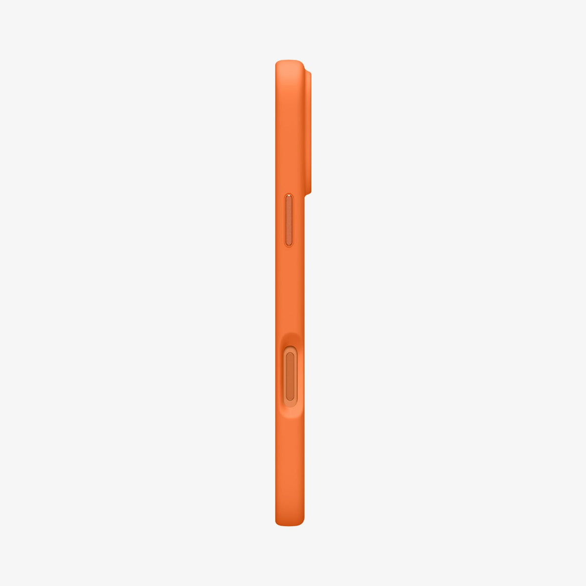ACS11379 - iPhone 17 Pro Silicone Fit (Mag Fit) in Cosmic Orange showing the side