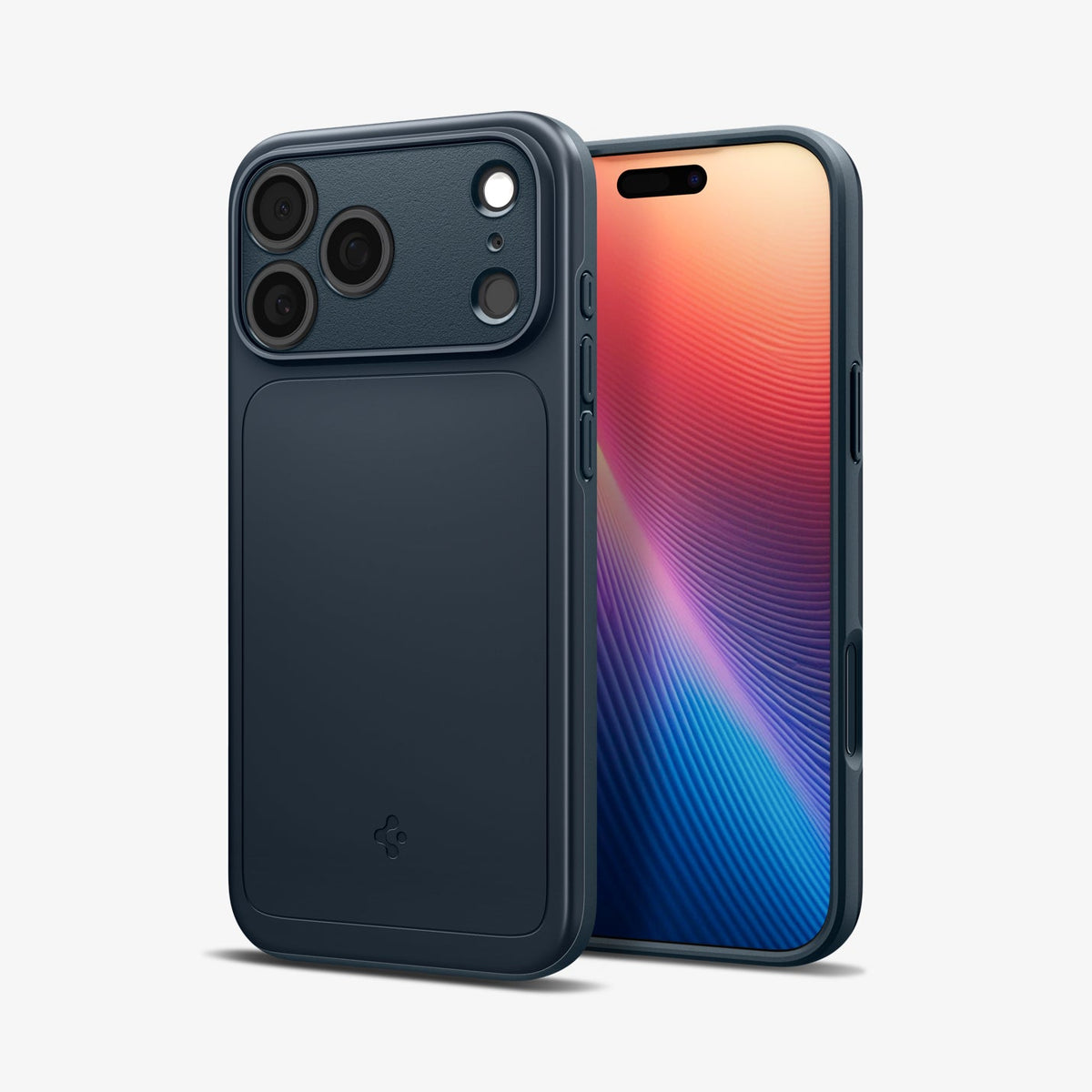 ACS09882 - iPhone 17 Pro Max Thin Fit (MagFit) in Metal Slate showing the back, partial front and sides