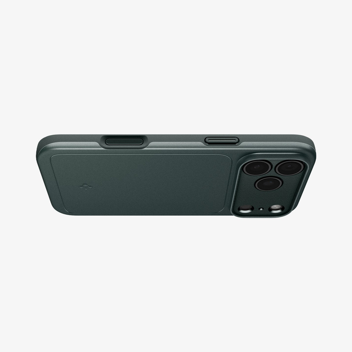 ACS09880 - iPhone 17 Pro Max Thin Fit (MagFit) in abyss green showing the bottom of case