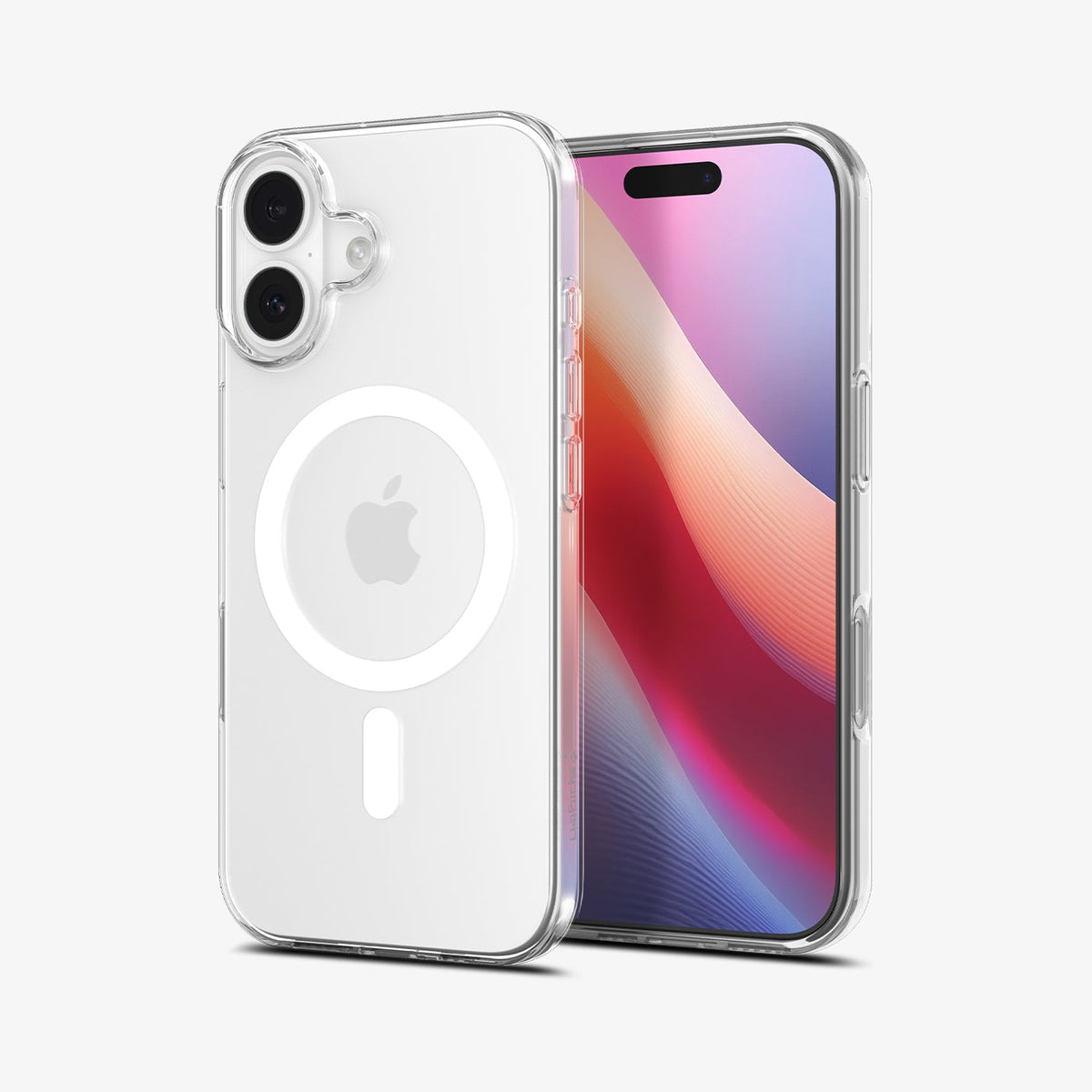ACS09648 - iPhone 17 Crystal Flex (MagFit) in Clear White showing the back, partial inner, partial front and sides