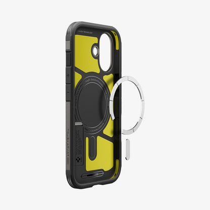 ACS09985 - iPhone 17 Case Tough Armor T AI (MagFit) in gunmetal showing the inside magnet ring layers