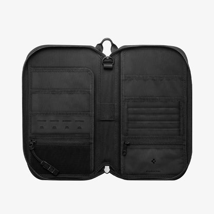 AFA07574 - Klasden Passport Organizer KD500 in Black showing the inner
