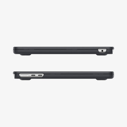 ACS11267 - MacBook Air 15-inch Nano Pop Black Sesame showing side views with open cutouts for ports and ventilation