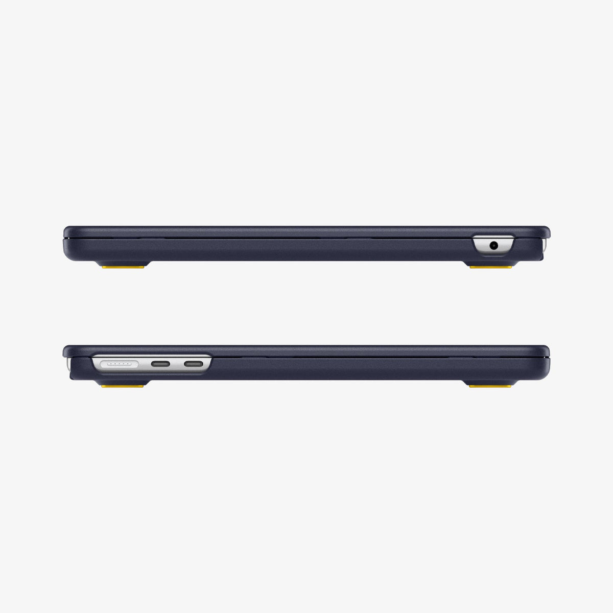 ACS11266 - MacBook Air 15-inch Nano Pop Blueberry Navy showing side views with open cutouts for ports and ventilation