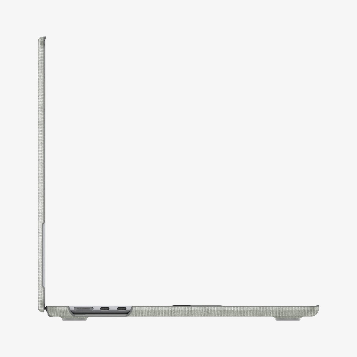 ACS10974 - MacBook Air 13-inch in Heather Gray showing the side