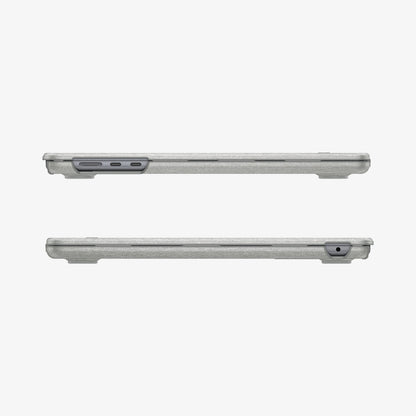 ACS10974 - MacBook Air 13-inch in Heather Gray showing the sides