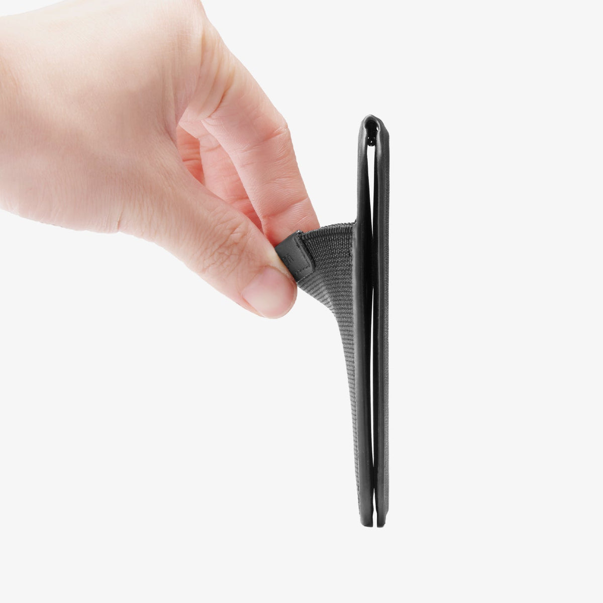 AFA11591 - Slim Fold Card Holder Stand (Mag Fit) | S314-4 in Black showing side when it's stretched