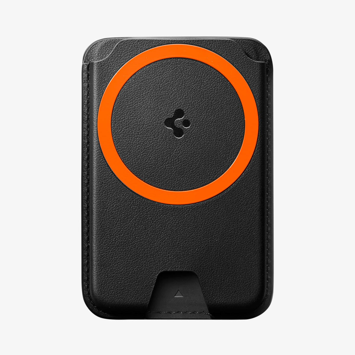 AFA11336 - Spigen Valentinus MagFit Plus Wallet back view showing orange MagSafe magnetic ring