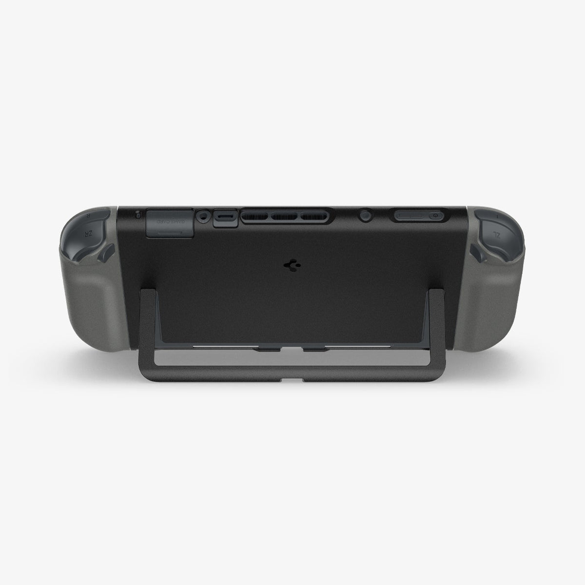 ACS10206 - Nintendo Switch 2 Case Nano Pop in Black Sesame showing the back, top and sides, propped up with the built-in kickstand
