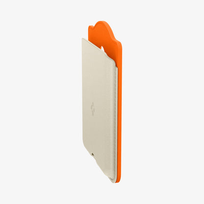 AFA09233 - Galaxy S25 Case MagSafe Card Holder Nano Pop (MagFit) in Orange Beige showing the partial front and partial side
