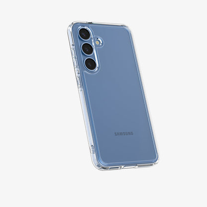 ACS09006 - Galaxy S25 Case Ultra Hybrid in Crystal Clear showing the back, partial side and bottom