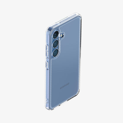 ACS08985 - Galaxy S25 Plus Case Ultra Hybrid in Crystal Clear showing the back, partial top, and side