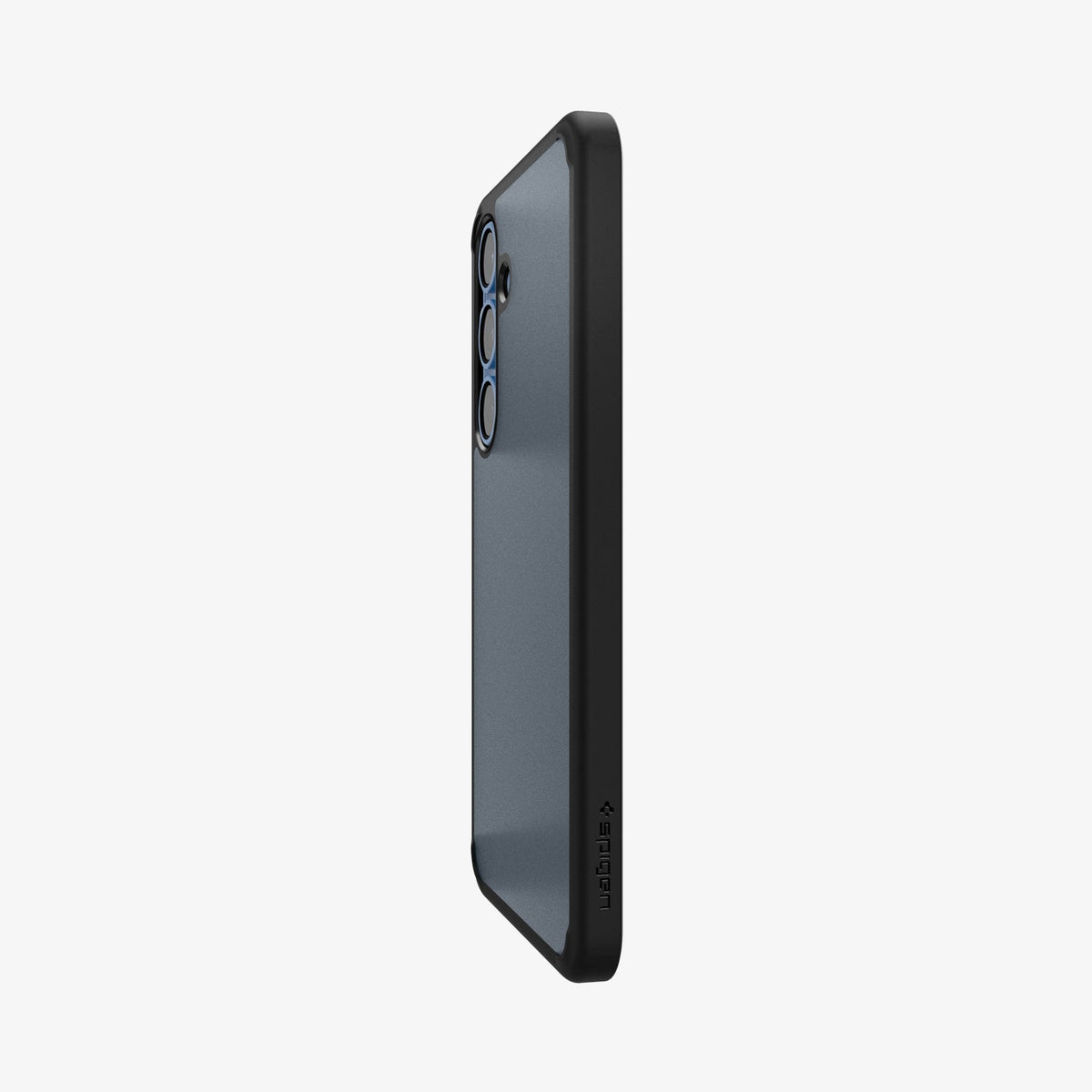 ACS09007 - Galaxy S25 Case Ultra Hybrid in Frost Black showing the partial back and side