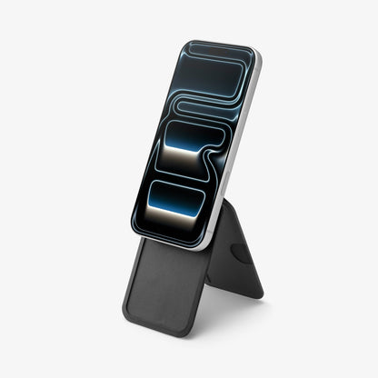AFA10406 - MagSafe Card Holder Slim Fold (Mag Fit) | S314-2 showing the front with device propped up vertically