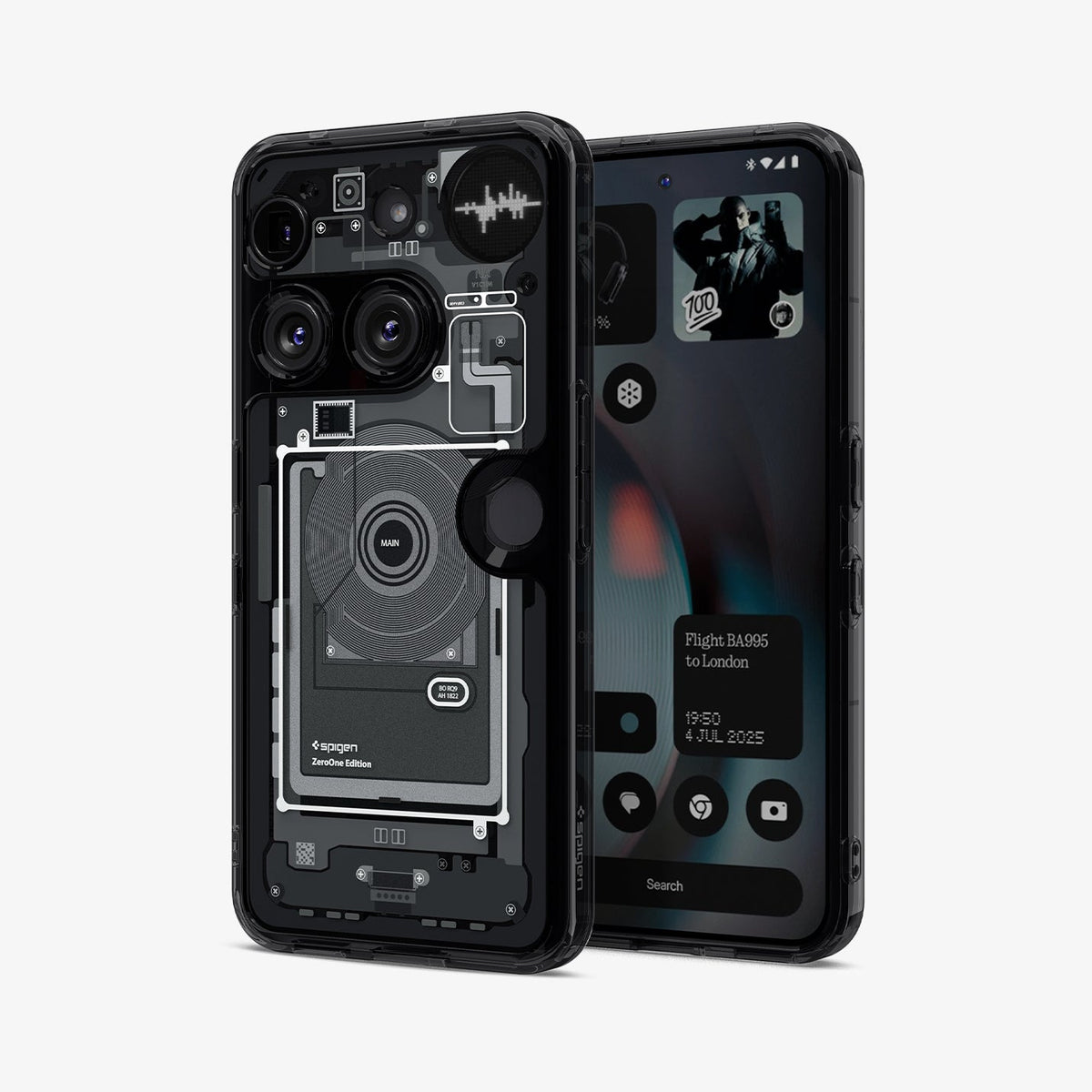 ACS08568 - Nothing Phone 3 Ultra Hybrid Zero One showing the back, front and sides